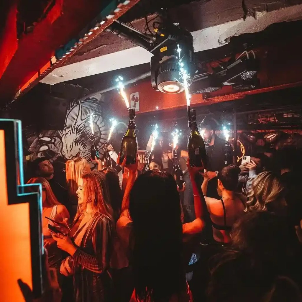 Tabu London club bottle service in Mayfair.