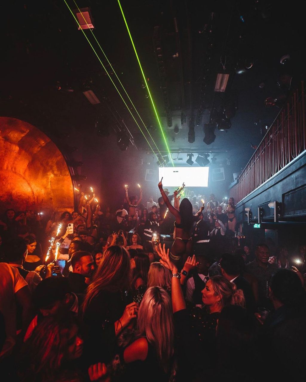 London Reign main floor with the club's huge LED screen in the background.