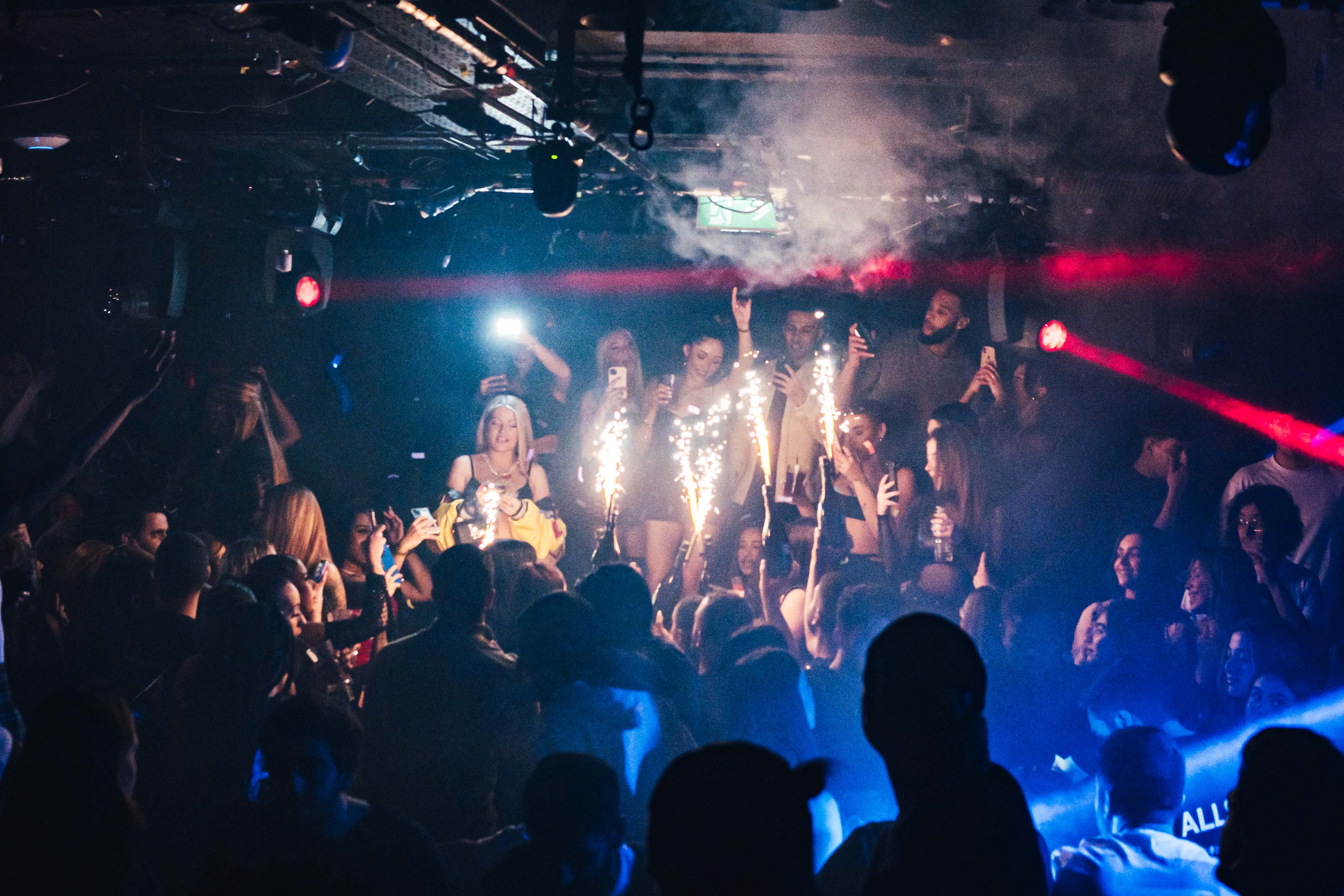 Tape London champagne show for guests with a Tape London bookings