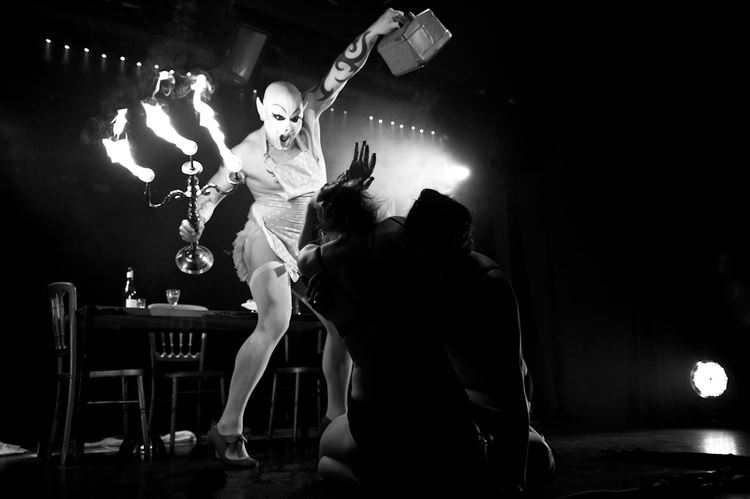 The Box London table view of the stage.